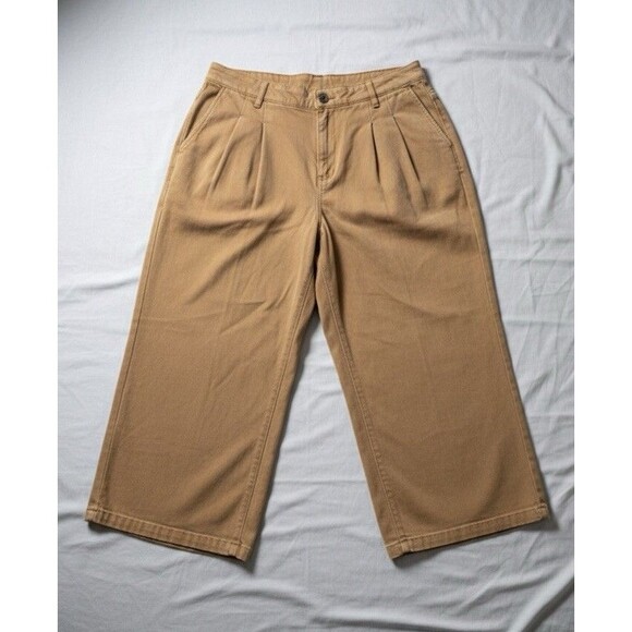 Lane Bryant Womens High Rise Wide Leg Trouser Fluid Jeans Tigers Eye Size 22 - Picture 1 of 6